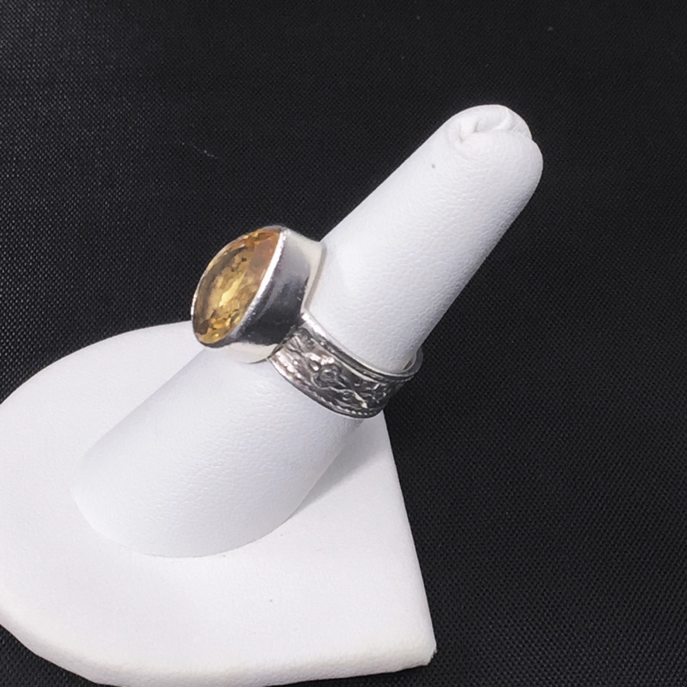 Citrine ring, sterling silver